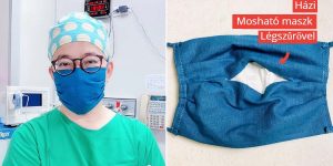 házi készítésű, mosható száj maszk légszűrővel